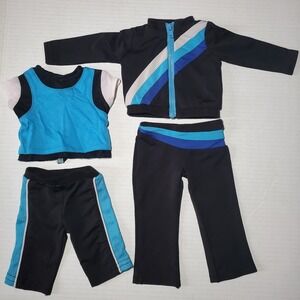 Maplelea Girls 18" Doll‎ Clothes Fit n' Flex Jacket Top Pants Yoga Outfit KJ30